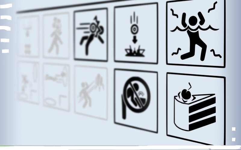 icon grid with safety symbols