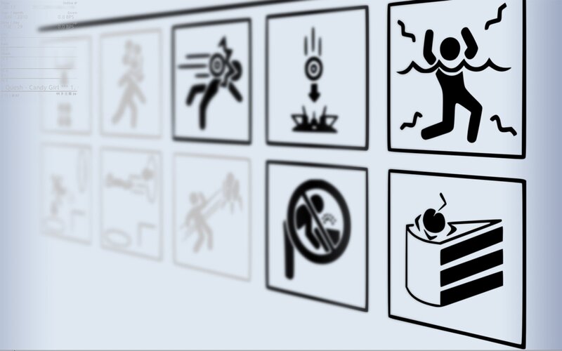 icon set with safety symbols