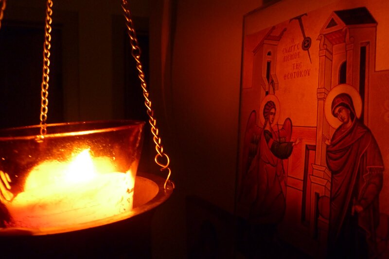 Icon with Candlelight