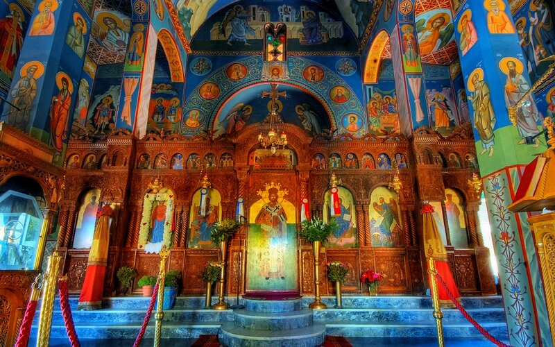 Iconostasis in Church
