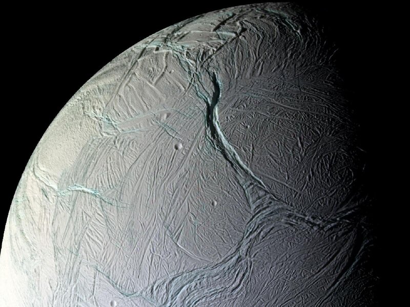 Icy Moon Surface — White, Dramatic