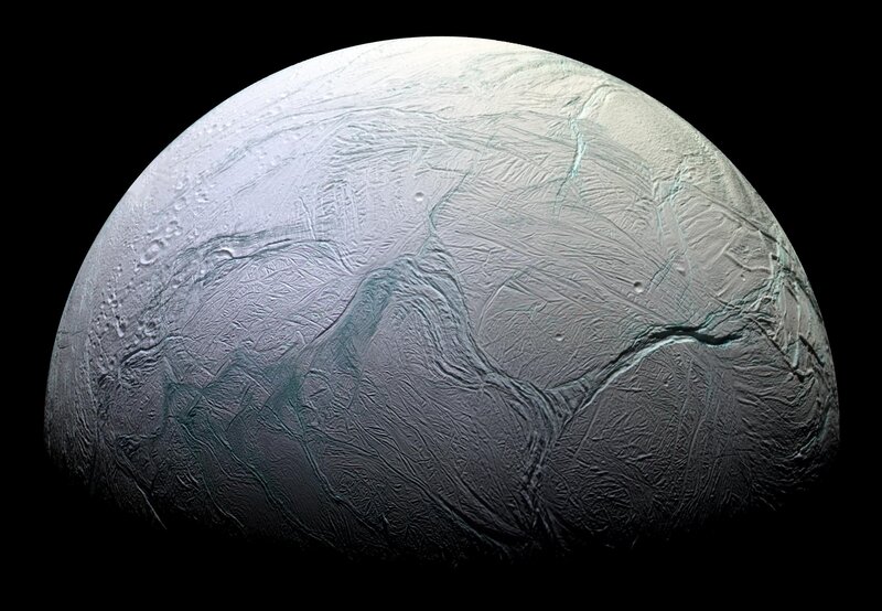 Icy Moon Surface — White