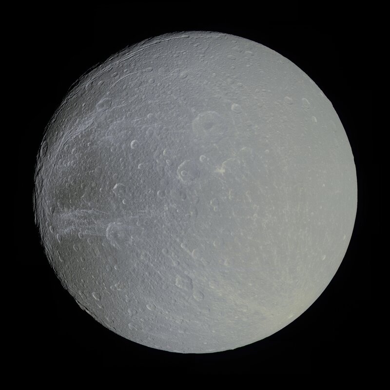 Icy Moon with Craters — Gray