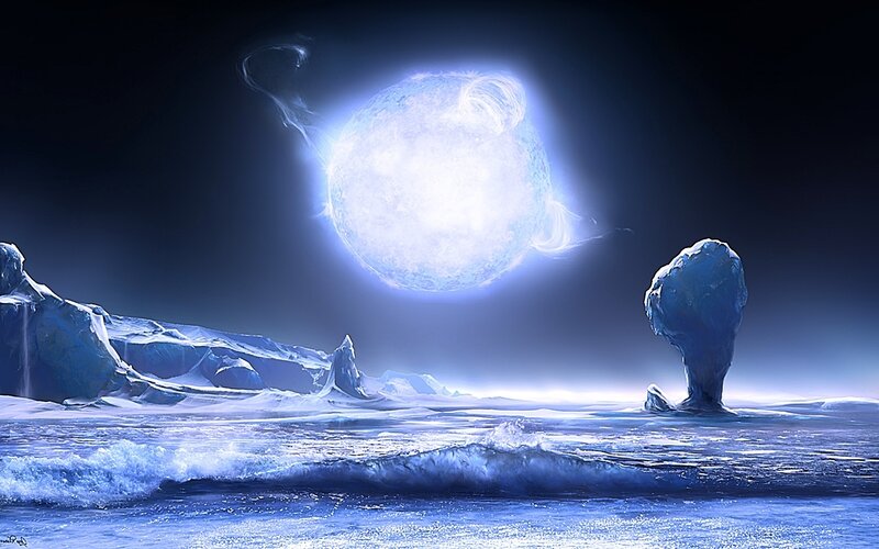 Icy Planet Landscape