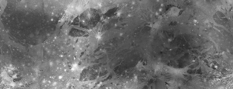 Icy surface of Enceladus