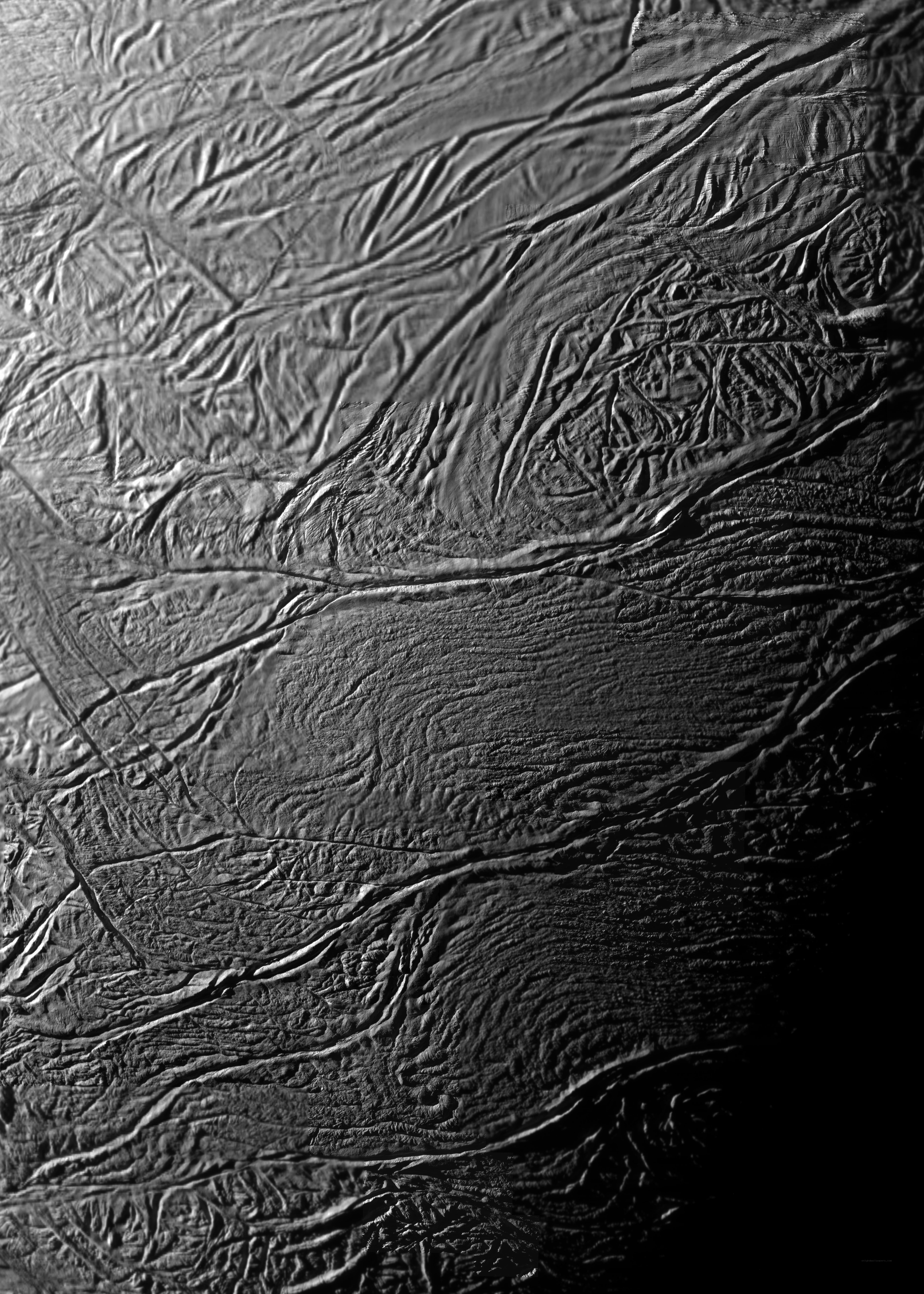 Icy surface of Enceladus