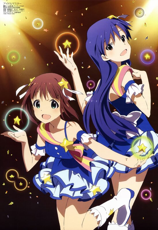 Idol Master characters performing