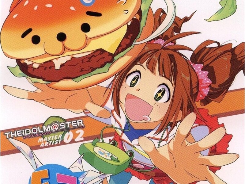 idolmaster character with burger