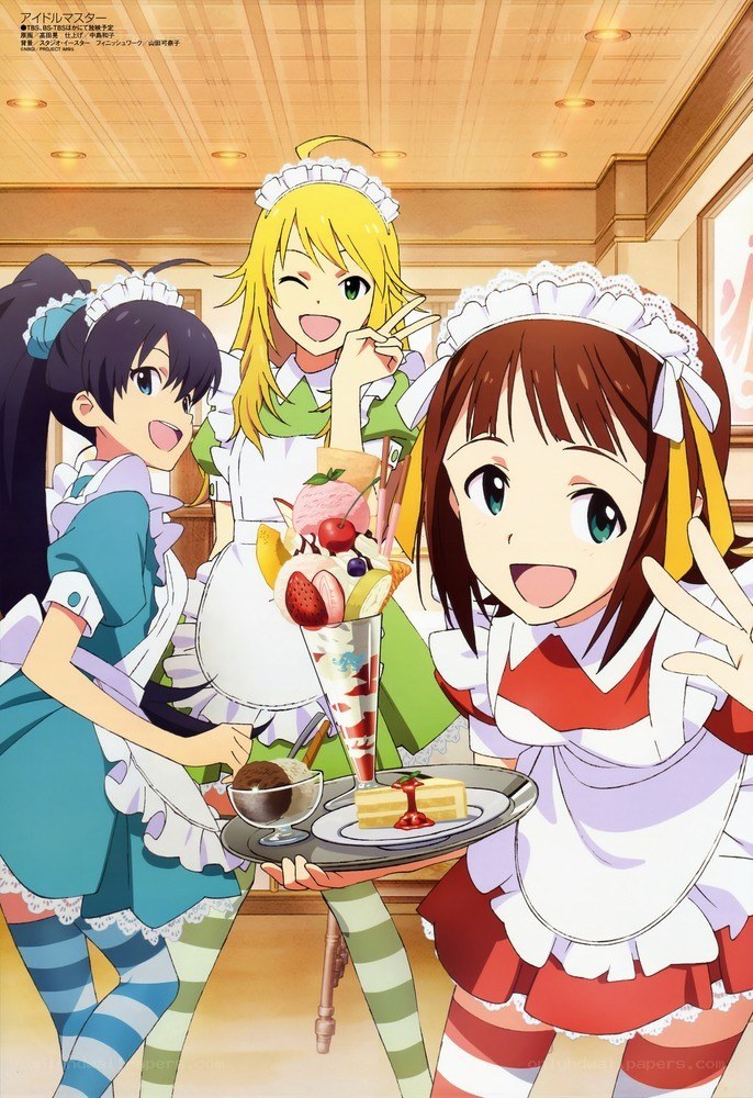 Idolmaster maids with desserts