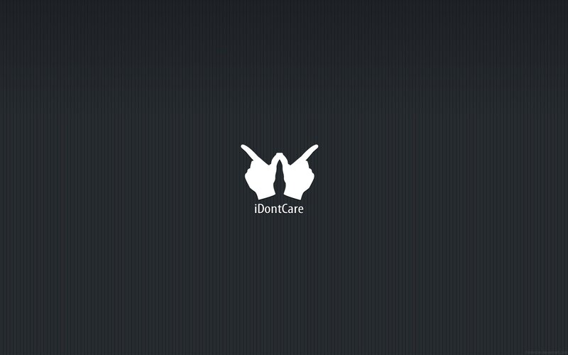 iDontCare logo on dark background