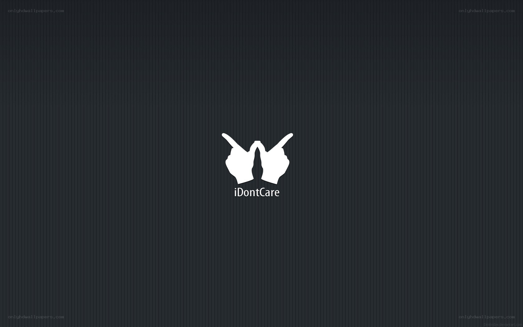 iDontCare logo on dark background