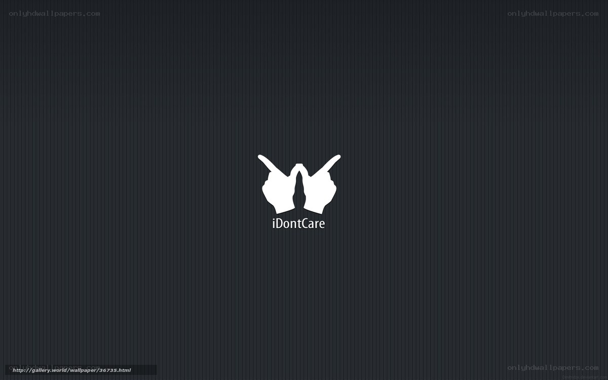iDontCare logo wallpaper