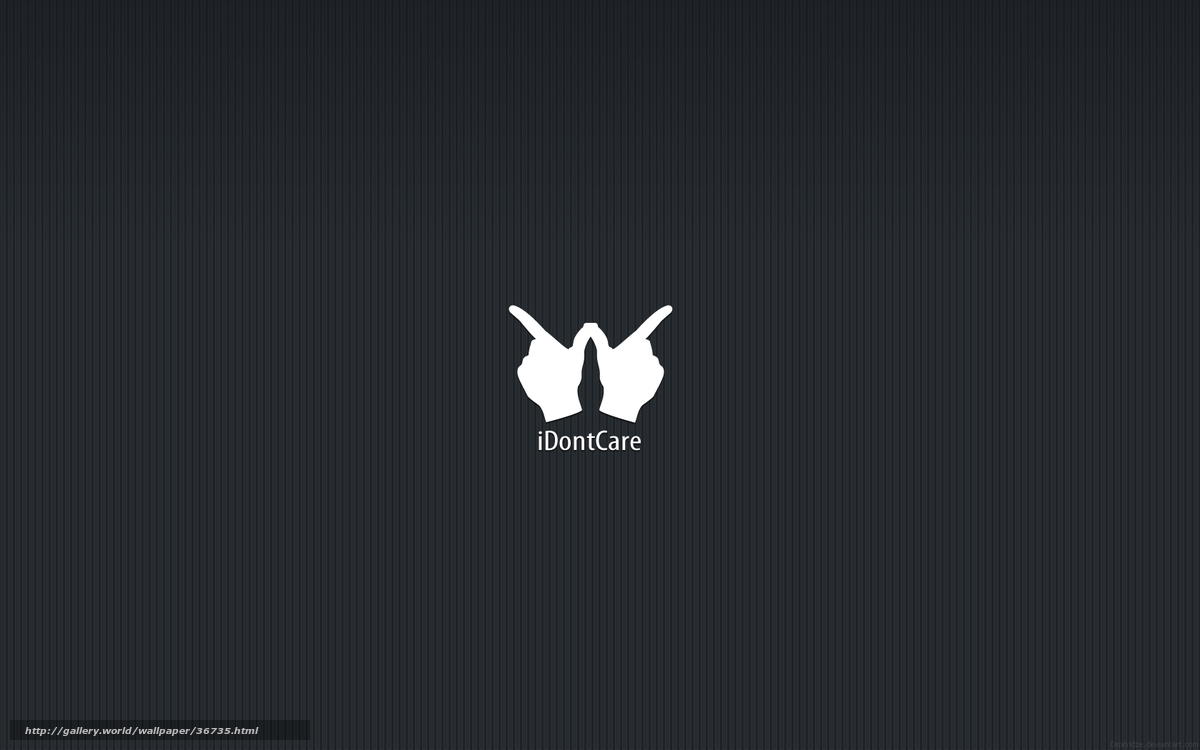 iDontCare logo wallpaper