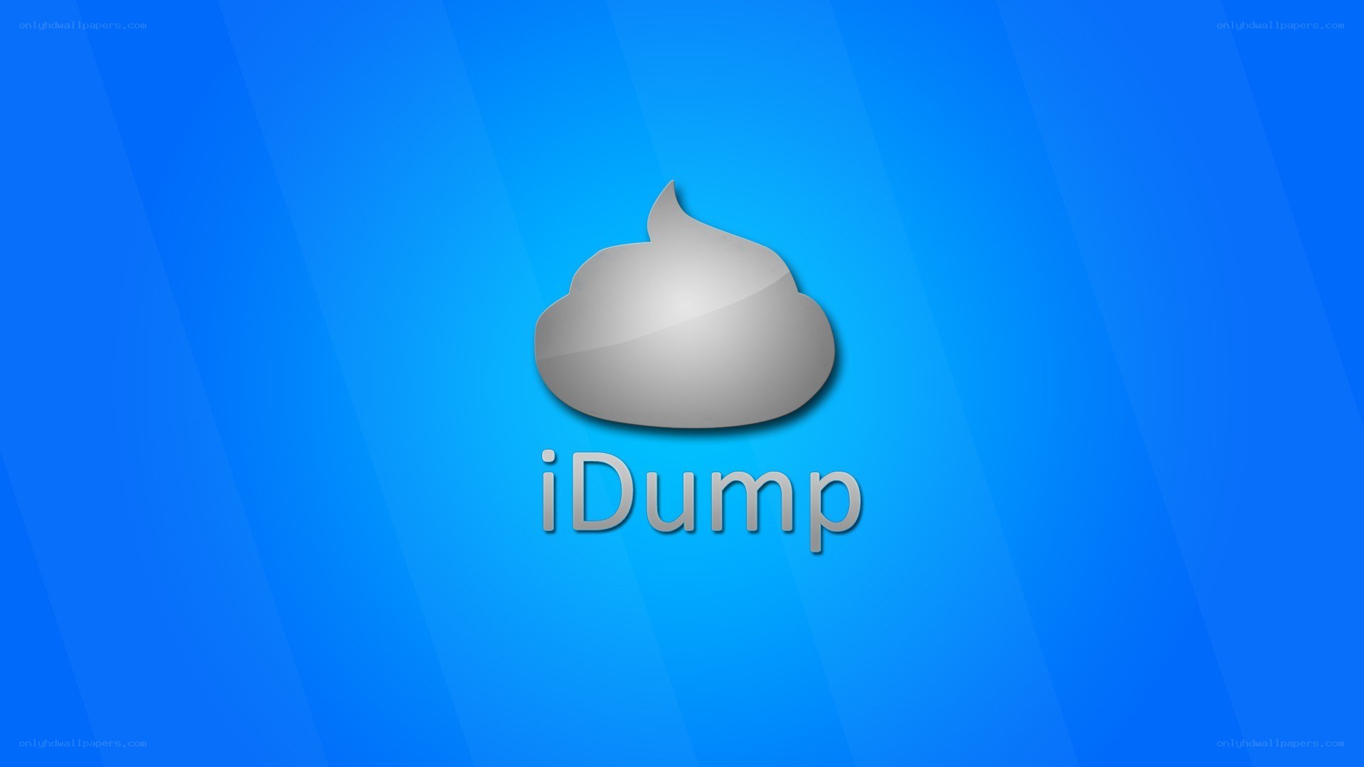 iDump logo on blue background