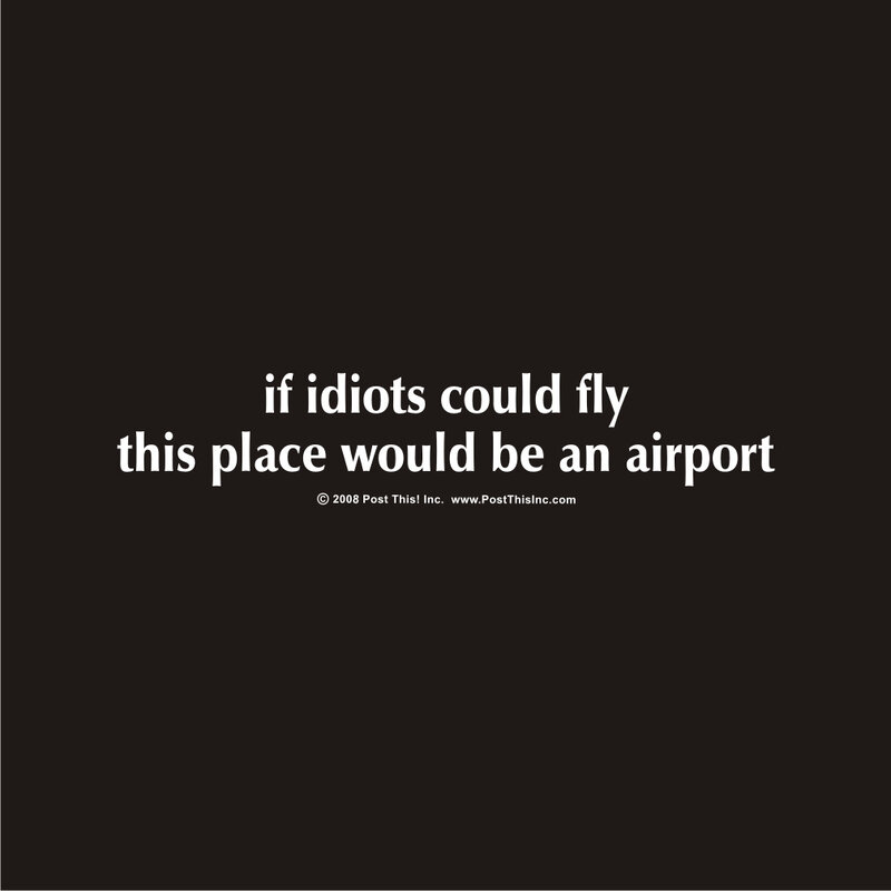 if idiots could fly