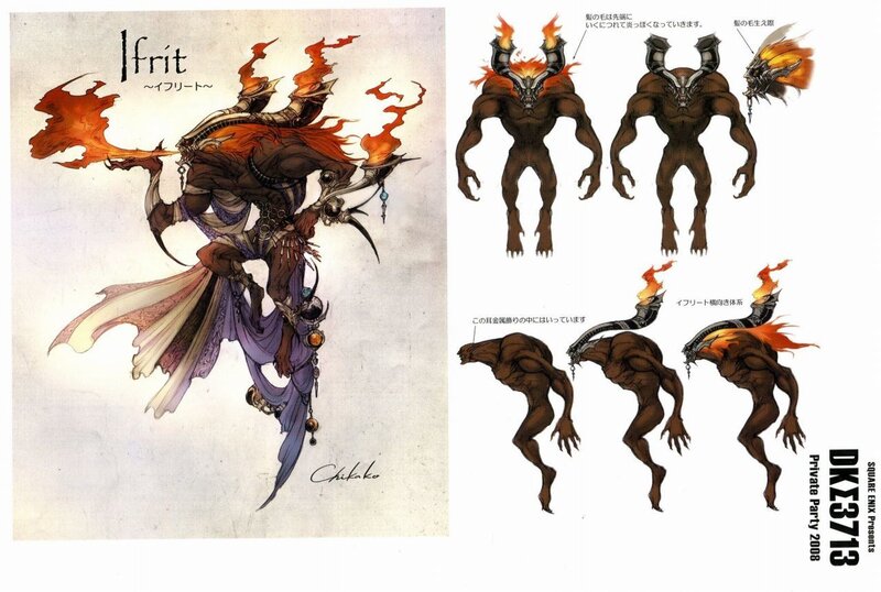 Ifrit character design sheet