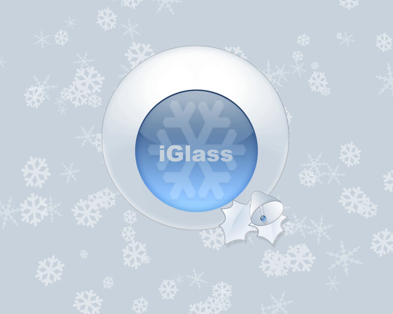 iGlass logo with snowflakes