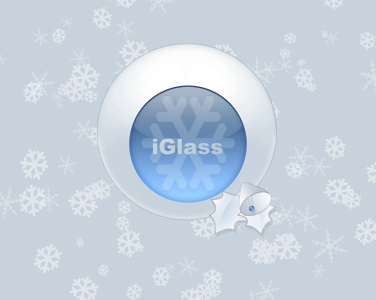 iGlass logo with snowflakes
