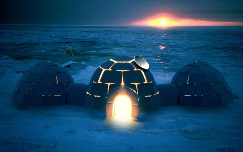 Igloo Structures in Snow
