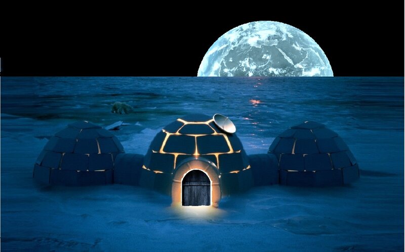 Igloo Village at Night