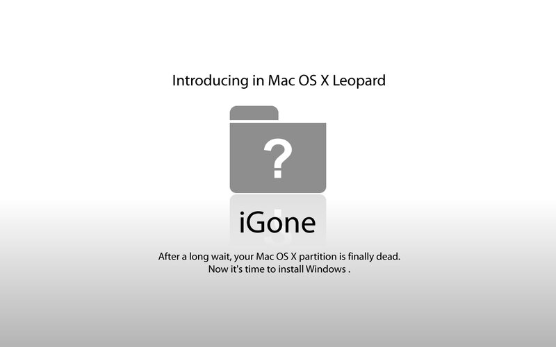 iGone Mac OS X parody