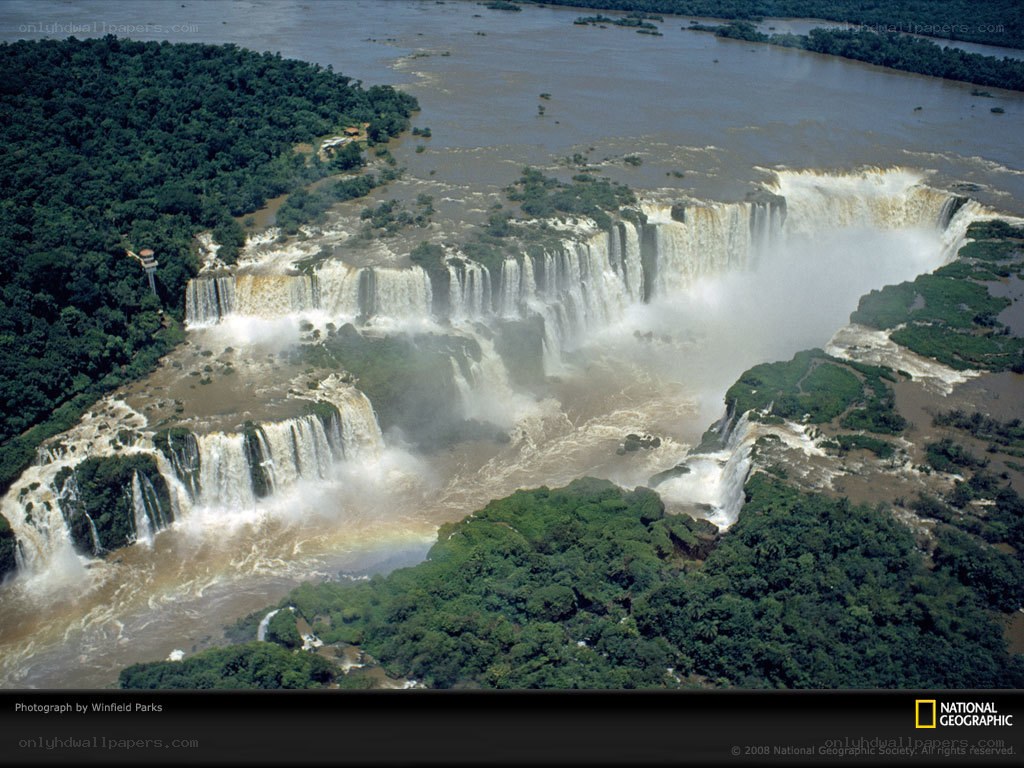 Iguazu Falls aerial view