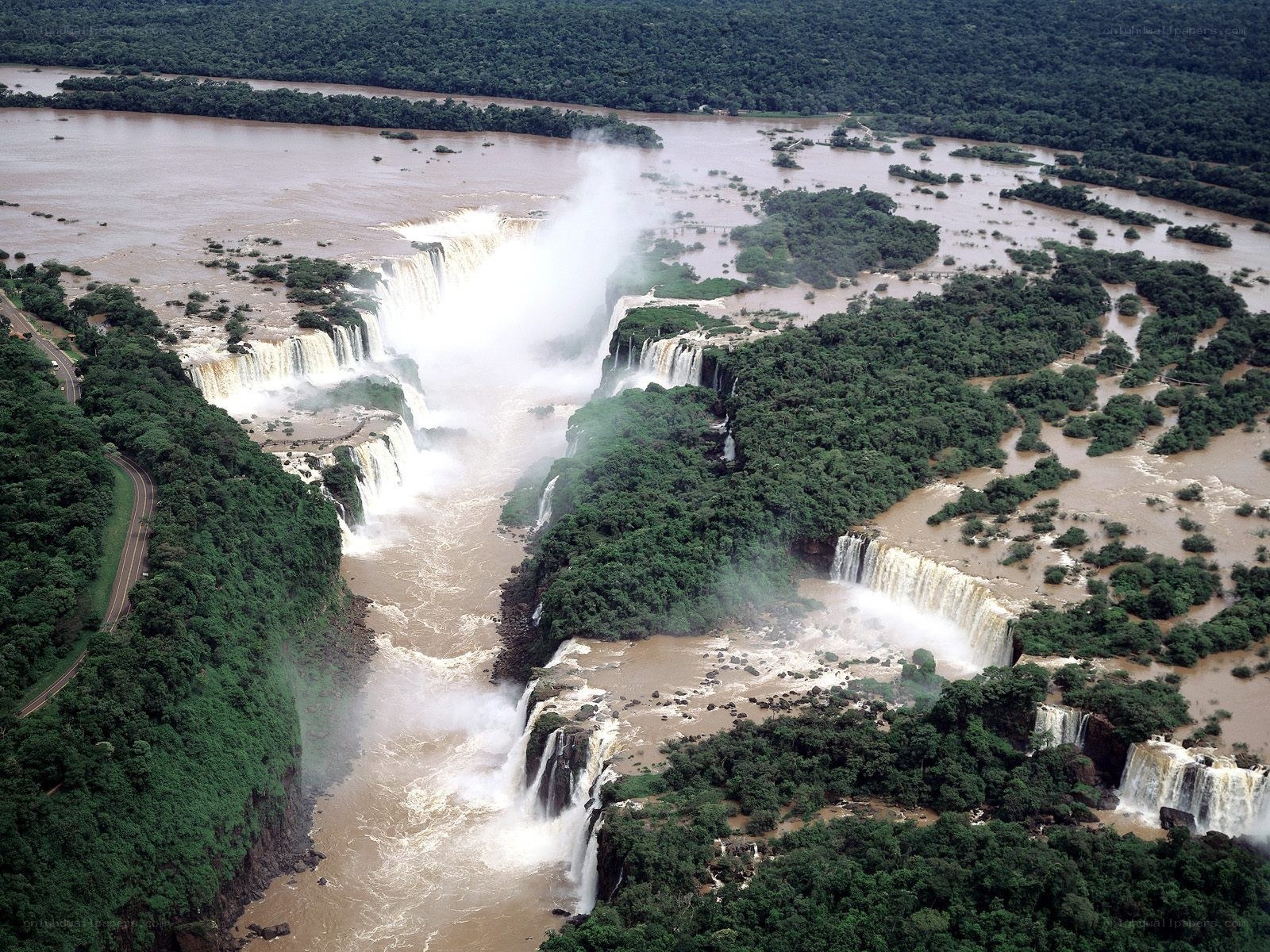 Iguazu Falls aerial view