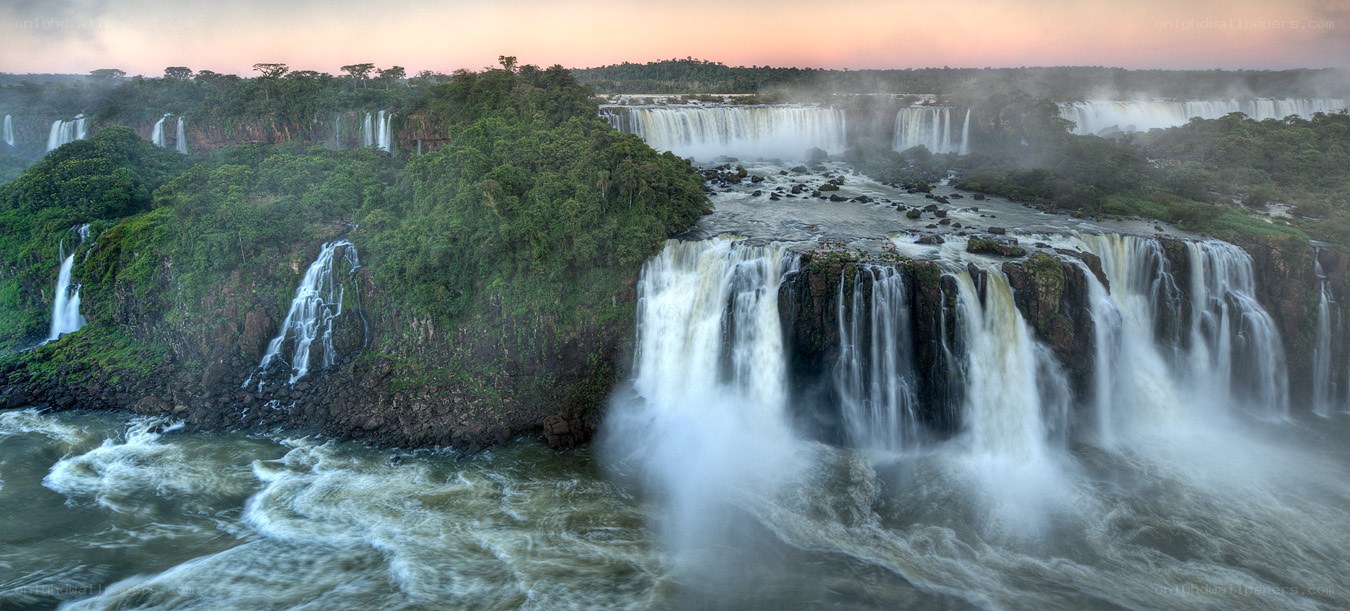 Iguazu Falls at sunset