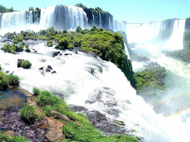 Iguazu Falls — Green, Dramatic, Afternoon, Photograph, Rainbow