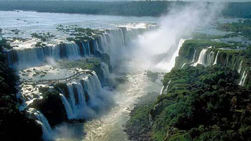Iguazu Falls — Green, Dramatic, Afternoon, Photograph, River, Cliffs