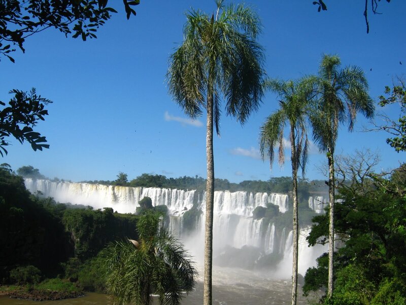 Iguazu Falls Waterfall — Blue, Serene