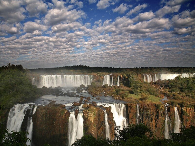 Iguazu Falls Waterfall — Blue