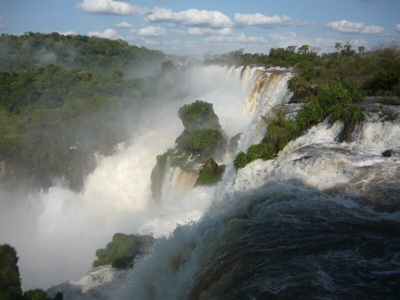 Iguazu Falls Waterfall — Green, Dramatic, Afternoon
