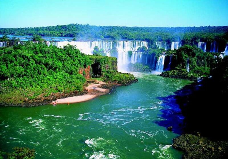 Iguazu Falls Waterfall — Green, Natural, Afternoon, Photograph, River
