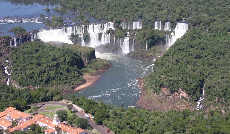 Iguazu Falls Waterfall — Green, Natural, Afternoon, Photograph