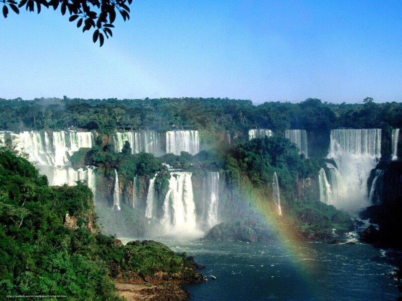 Iguazu Falls Waterfall — Green, Serene, Afternoon