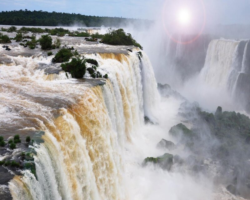 Iguazu Falls Waterfall — White