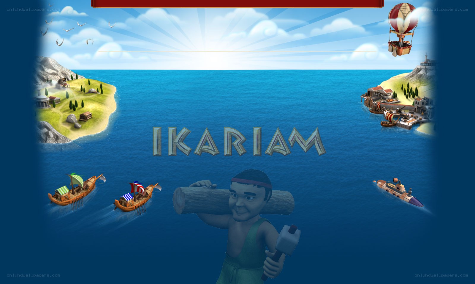 Ikariam game title screen