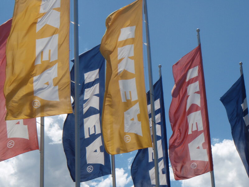 IKEA Flags on Poles