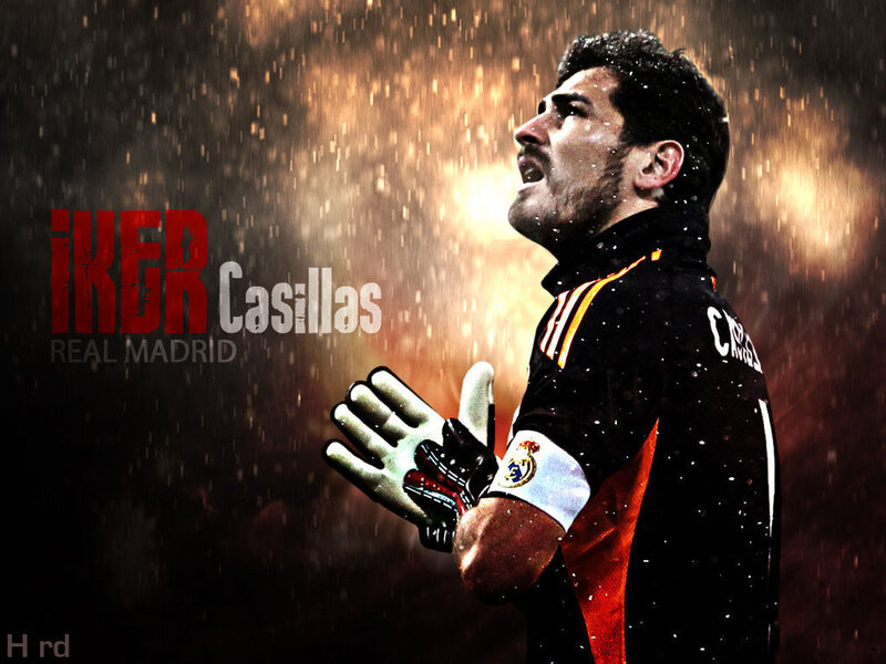 Iker Casillas in rain
