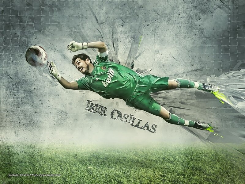 Iker Casillas saves goal
