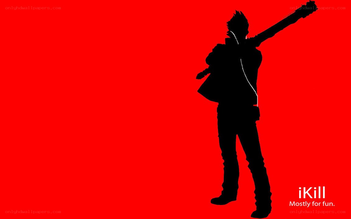 iKill silhouette on red