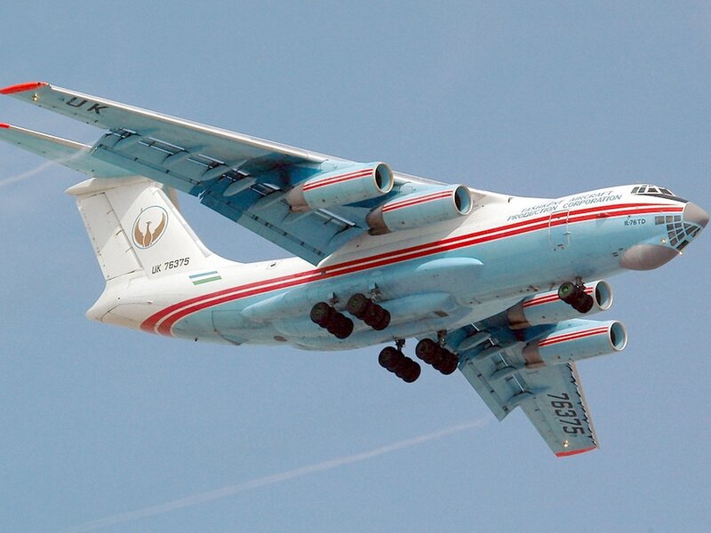 IL-76TD cargo plane in flight