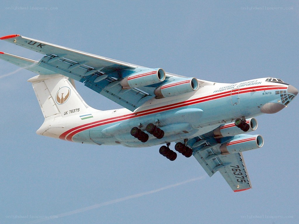 IL-76TD cargo plane in flight