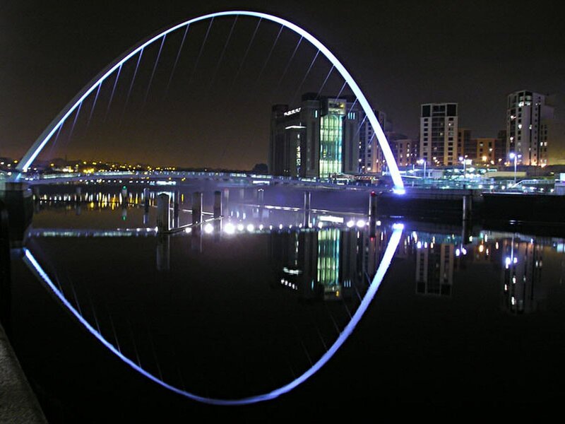 Illuminated Arch Bridge — Black