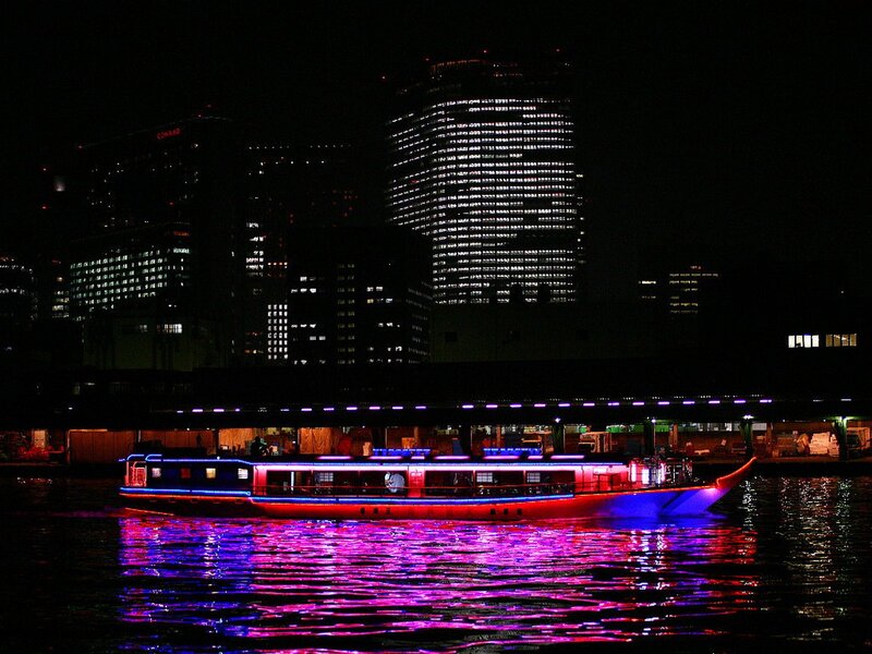 Illuminated Boat on Water