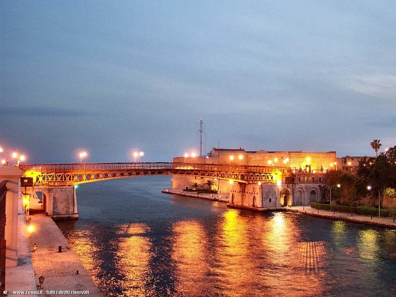 Illuminated Bridge at Dusk — Blue
