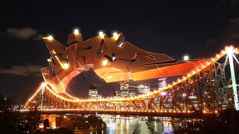 Illuminated Bridge Sculpture