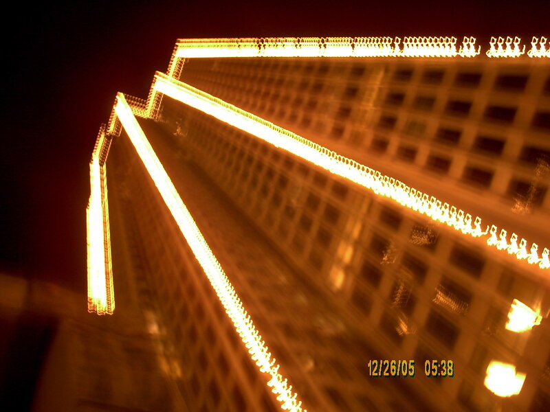 Illuminated Building at Night — Yellow, Dramatic, Photograph, Lights, Windows