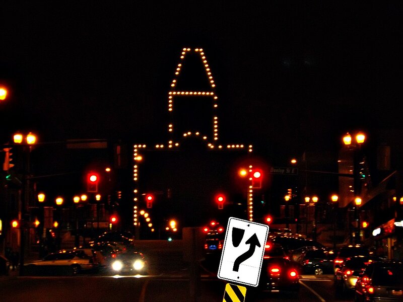 Illuminated Building Outline